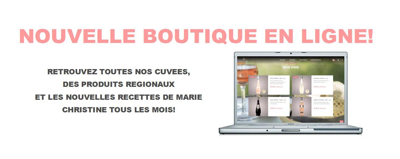 Mise en ligne du nouveau site boutique!